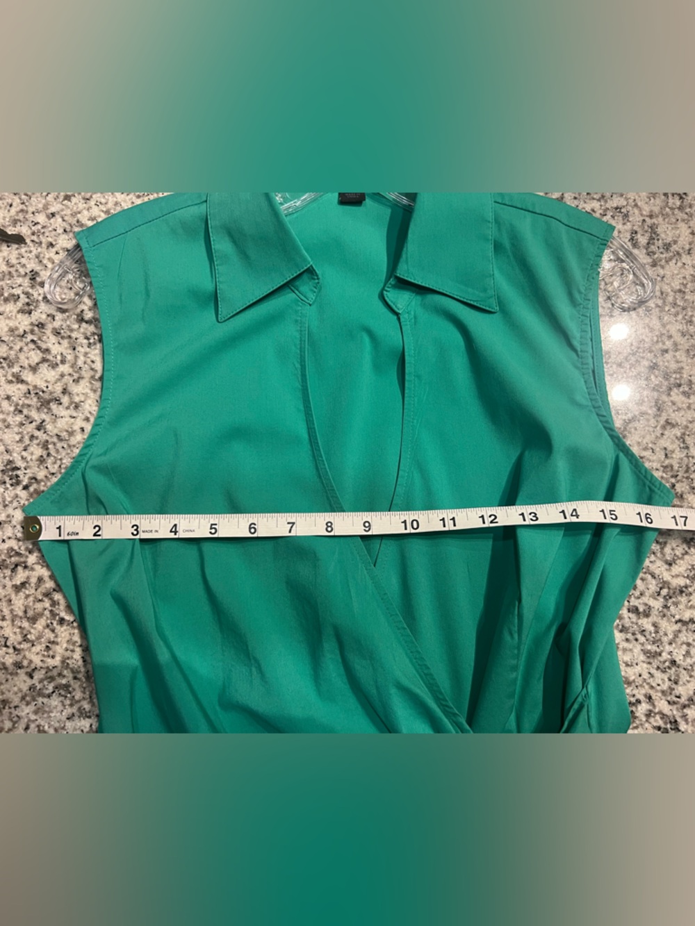 Express Green Sleeveless Wrap Tie Blouse - Picture 5 of 6
